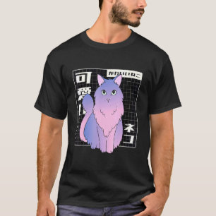 Retro Japanisch Vaporwave Cat 90s Ästhetik T-Shirt