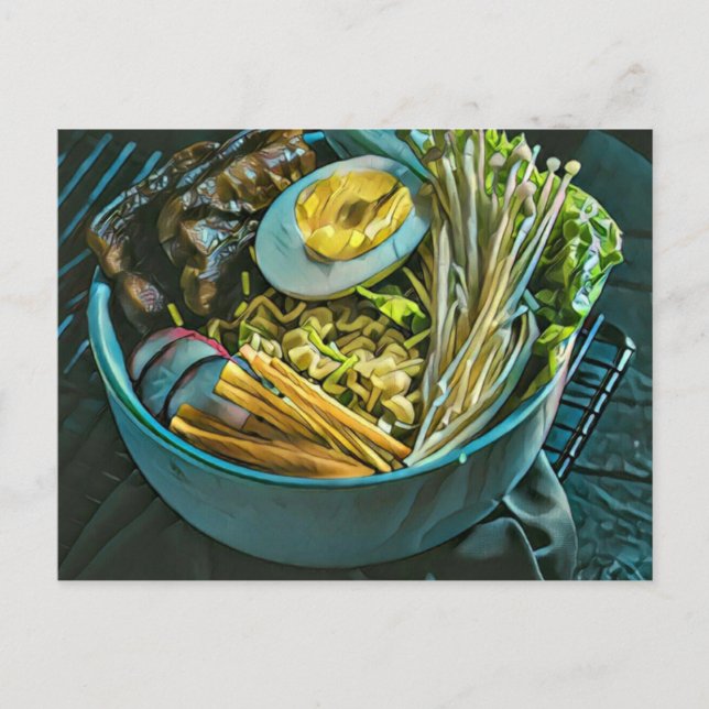 Retro japanische Kunst Postkarte (Vorderseite)