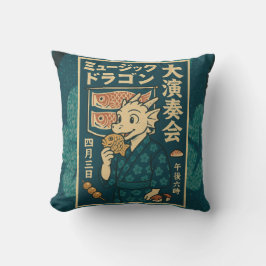 Retro japanischer Drache Kissen