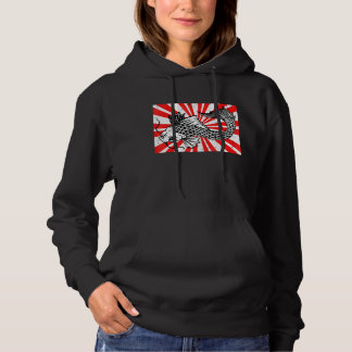 Retro Japanischer Koi Carp Fisch Hoodie