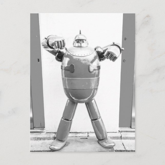Retro Japanischer Roboter Postkarte (Vorderseite)