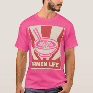 Retro japanischer Stil Ramen Life Poster T-Shirt