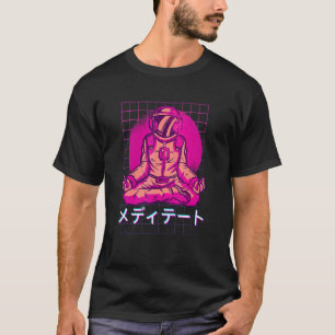 Retro Japanischer Vaporwave-Ästhetischer Astronaut T-Shirt