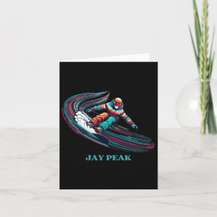 Retro Jay Peak Vermont Snowboarden Karte