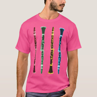 Retro Jazz Music Colorful Clarinet T-Shirt
