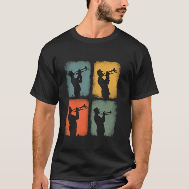 Retro-Jazz-Musiker T-Shirt (Vorderseite)