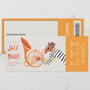 Retro Jazz Night Ticket Einladung