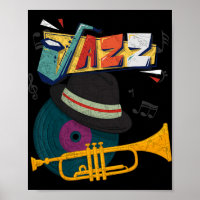 Retro-Jazz-Trompeten Lustiger Spieler Musikfestiva