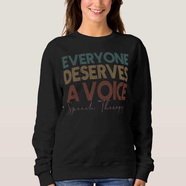 Retro Jeder verdient eine Sprachsprache Pa Sweatshirt (Vorderseite)