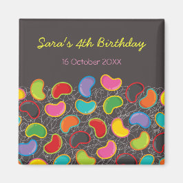 Retro Jellybeans Pop Kindergeburt Save the Date Magnet