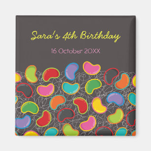 Retro Jellybeans Pop Kindergeburt Save the Date Magnet