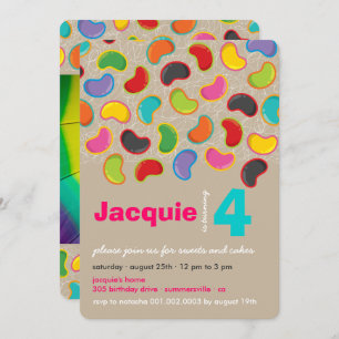 Retro JellybobohnenPop Sweet Candy Whimsical Gebur Einladung