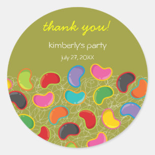 Retro JellybobohnenPop Sweet Candy Whimsical Gebur Runder Aufkleber