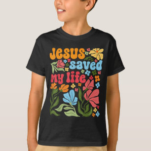 Retro Jesus Christus hat mein Leben gerettet Boho T-Shirt