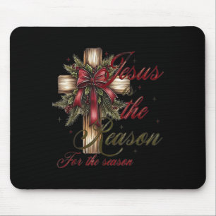 Retro Jesus ist der Grund für die Weihnachtszeit Mousepad