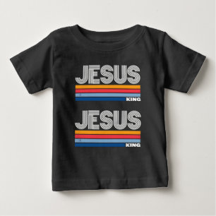 Retro Jesus König Christlich  Baby T-shirt