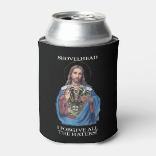 Retro Jesus Shovelhead Ich verzeihe allen Hassi Dosenkühler