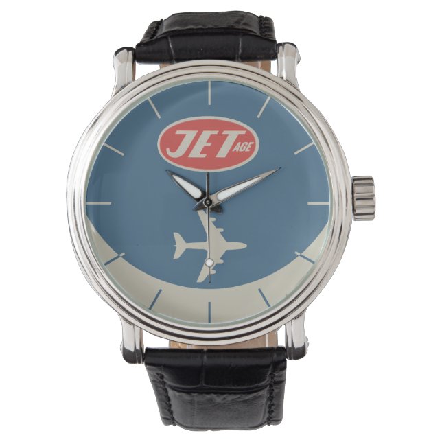 Retro Jet-Alter Armbanduhr (Vorderseite)