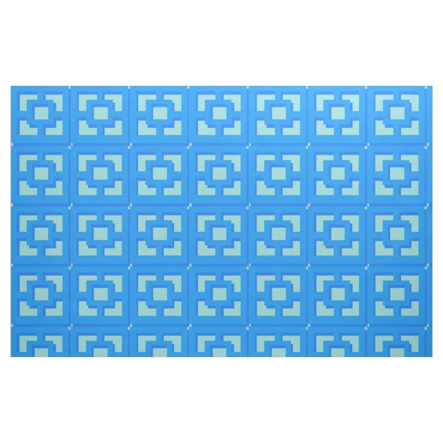 Retro Jet Set Blue Trellis Fabric Stoff (Fat Quarter (45,7 x 55,9 cm))
