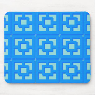 Retro Jet Set Blue Trellis Mousepad
