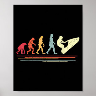 Retro-Jet-Skiing-Humor I Vintage-Wasserfahrzeug-Je Poster