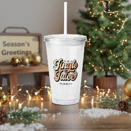 Retro "Jingle Juice" Personalisierte Weihnachten Acryltrinkbecher