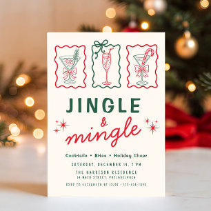 Retro-Jingle-Mingle-Weihnachtsfeier Einladung