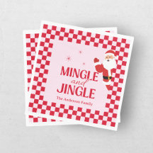 Retro-Jingle-Und-Mingle-Weihnachts-Schachbrett Rot