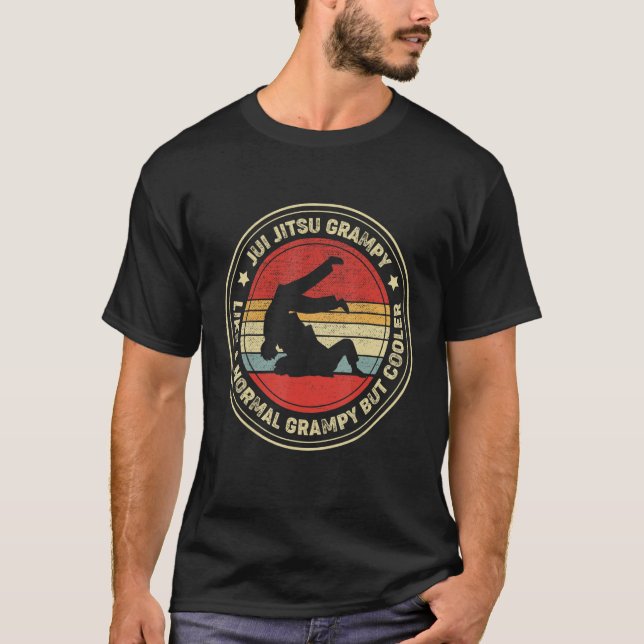 Retro Jiu Jitsu Grampy wie eine normale Grampie, a T-Shirt (Vorderseite)