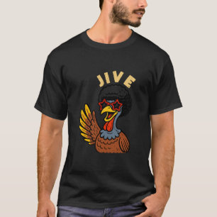 Retro Jive Truthahn Lustiges Erntedankfest Funky D T-Shirt