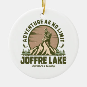 Retro Joffre Lake Wanderung Keramik Ornament