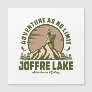 Retro Joffre Lake Wanderung Magnetkarte