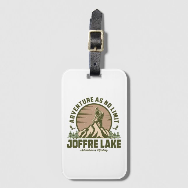 Retro Joffre Lake Wine Gepäckanhänger (Vorderseite Vertikal)