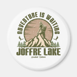 Retro Joffre Lake Wine Magnet