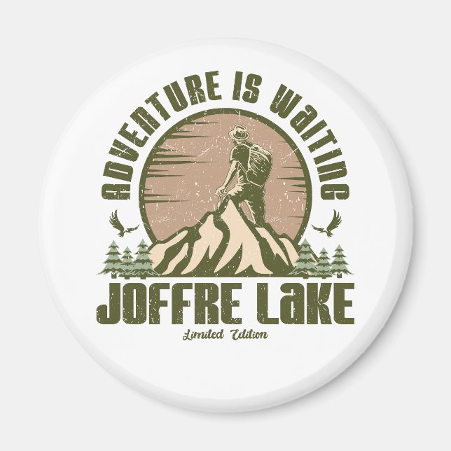 Retro Joffre Lake Wine Magnet (Vorne)