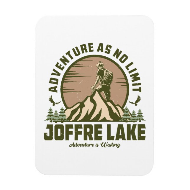 Retro Joffre Lake Wine Magnet (Vertikal)