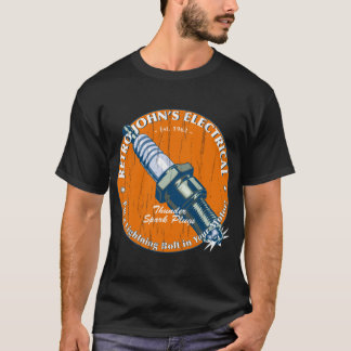 Retro John_s Elektrisches Auto und Motorrad T-Shirt