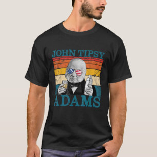 Retro John Tipsy Adams Präsident John Quincy Adams T-Shirt