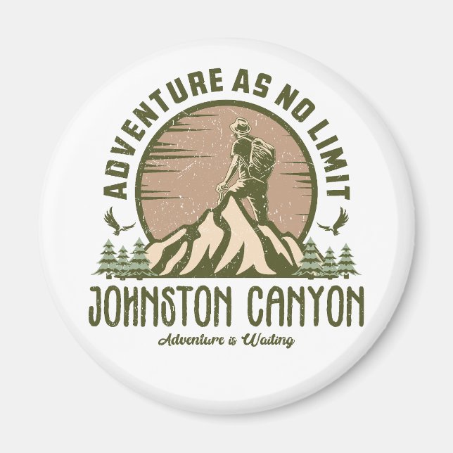 Retro Johnston Canyon Wanderung Magnet (Vorne)