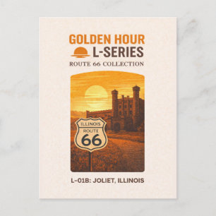 Retro Joliet Illinois Route 66 Wahrzeichen Kunst Feiertagspostkarte