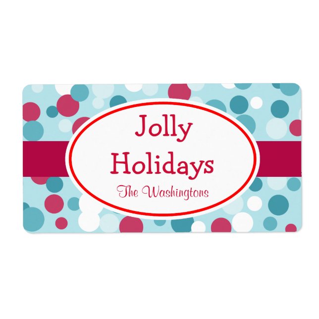 Retro Jolly Holidays Labels (Vorne)