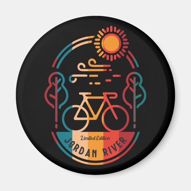 Retro Jordan Bike Trail Magnet (Vorne)