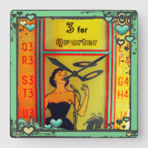 Retro Juke Box Diner Clock! Große Uhr