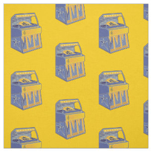 Retro Jukebox Muster Stoff