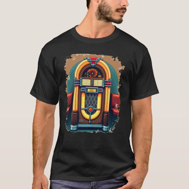 Retro Jukebox Nostalgic Vibes T-Shirt der 50er Jah (Vorderseite)
