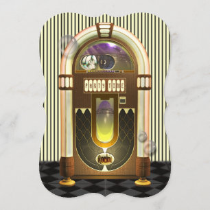 Retro-Jukebox-Party-Einladungen Einladung