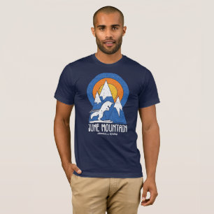 Retro June Mountain Ski White Fox T - Shirt