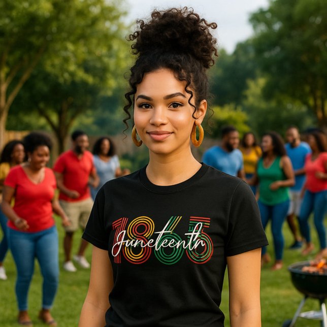 Retro Juneteenth 1865 Panafrikanischer Stolz T-Shirt (Von Creator hochgeladen)