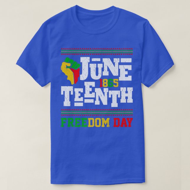 Retro Juneteenth 18 65 African American Freedom Da T-Shirt (Design vorne)