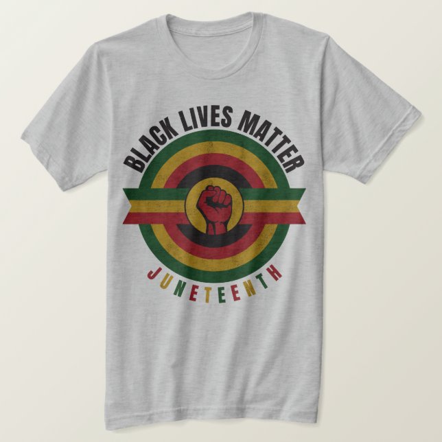 Retro Juneteenth Black Lives Matter T-Shirt (Design vorne)
